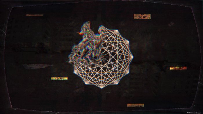 abstract Cyber Dark glitch Art