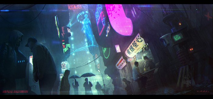 Blade Runner Cyber cyberpunk digital art fantasy Art science fiction