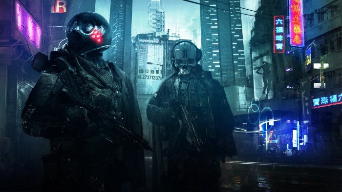 Chinese Swat illustration science fiction cyberpunk fantasy art 71
