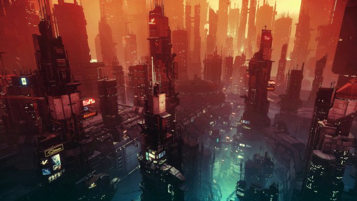 cyber science fiction digital art concept cyberpunk 2k