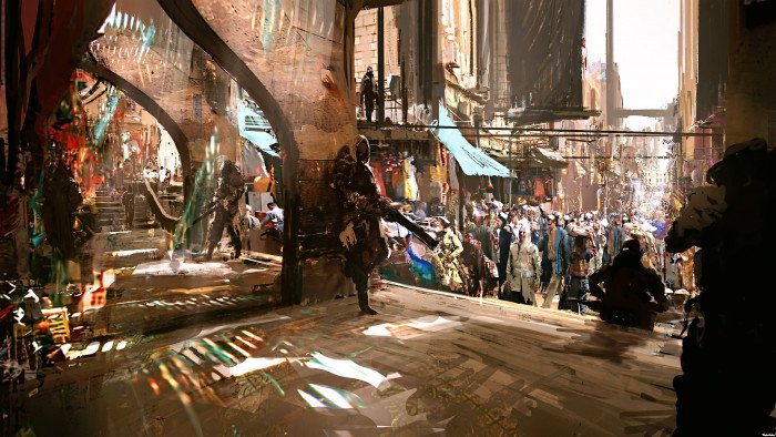 cyber science fiction digital art concept cyberpunk 2k