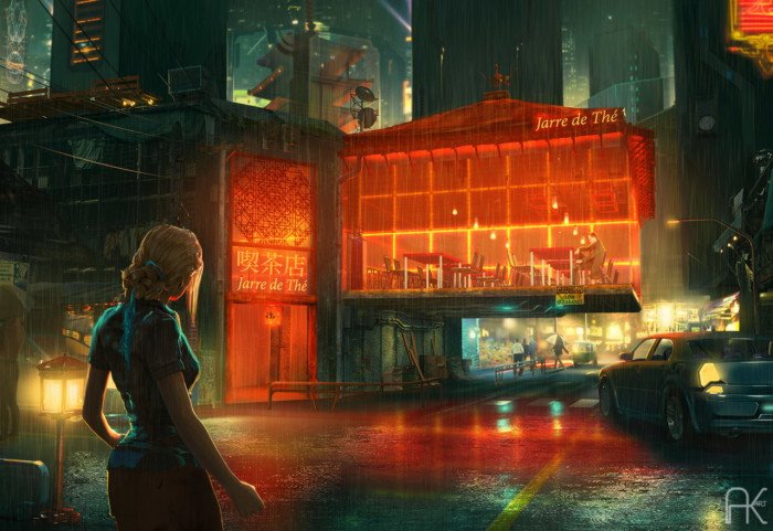 cyberpunk digital art science fiction fantasy