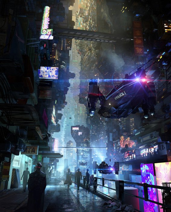 cyberpunk science fiction fantasy art digital