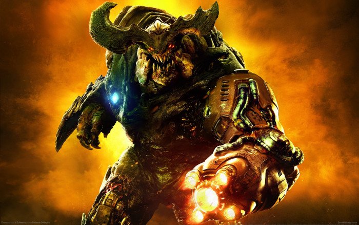doom cyberdemon wallpaper game the demon Bethesda Softworks 2k