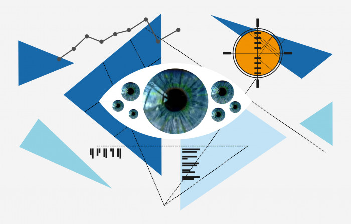 Eyes Abstract Concept Biometric biotechnology illustration 2k