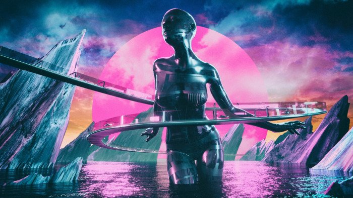 Girl Music Background Cyber Cyberpunk Synth