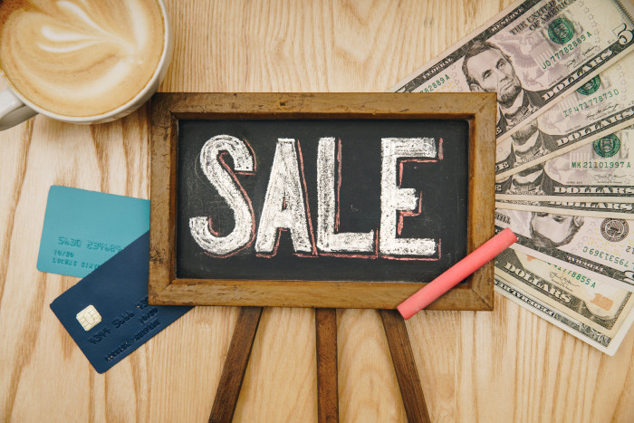 Sale Sign Flatlay Photo Black Friday Cyber Monday Shopping 2k 4k