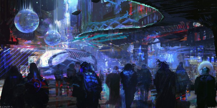 science fiction cyber fantasy art cyberpunk digital
