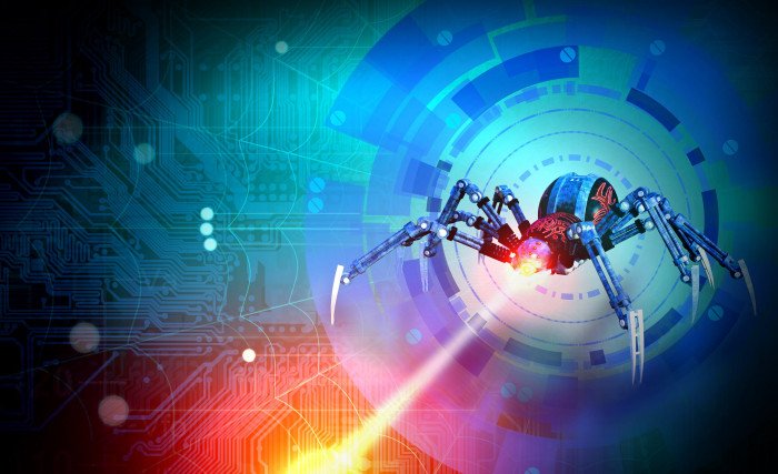 Web Security Concept Robotic Black Widow Spider Protecting The 2k