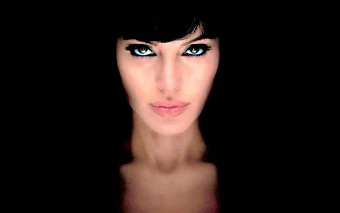 intense looking angelina jolie actress hollywood