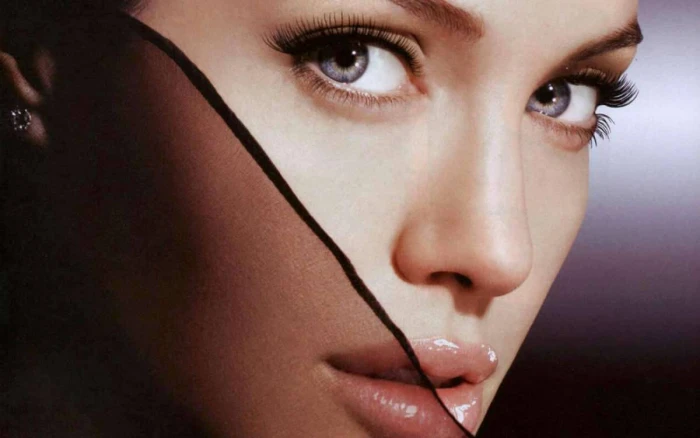 mysterious angelina jolie close up actress hollywood