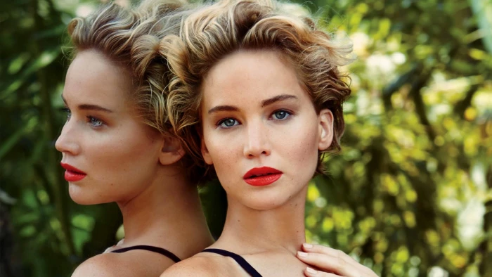 jennifer lawrence eye catching red lipstick actress hollywood