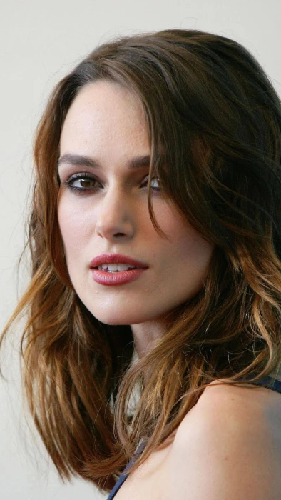 keira knightley brunette coy smile actress hollywood