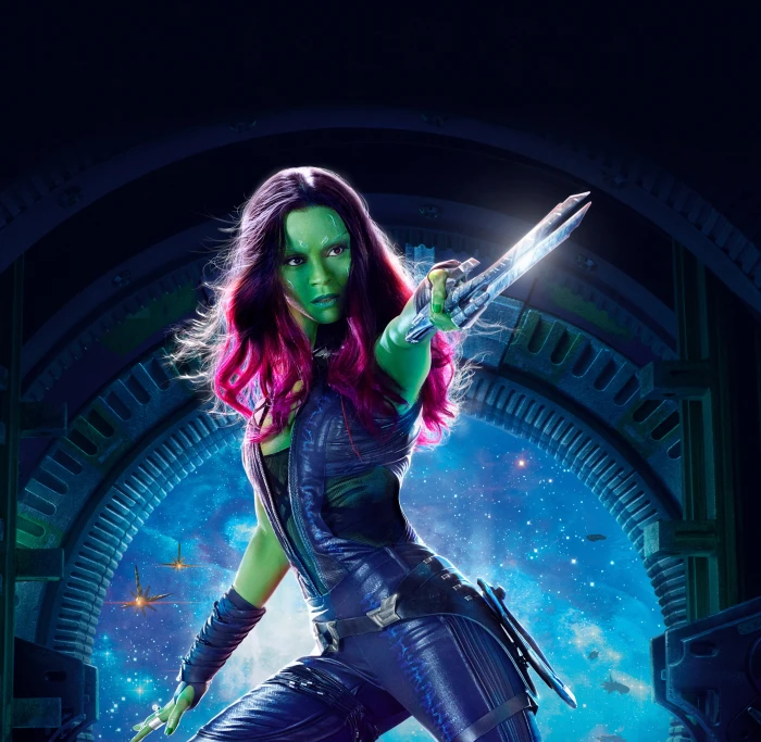 zoe saldana gamora costume actress hollywood 2k