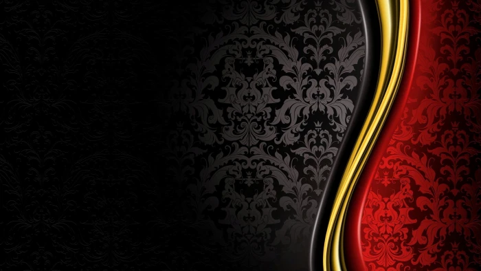 black yellow and red damask wallpaper luxury royal gold 2k
