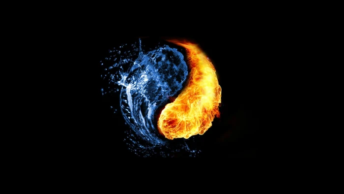 water and fire yin yang illustration Yin Yang abstract