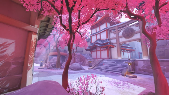brown wooden framed glass top table Hanamura Overwatch Christmas 2k