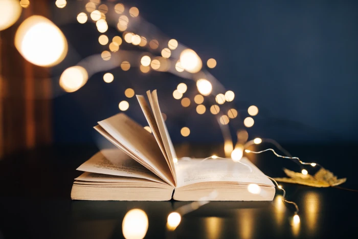 Making Magic with Fairy Lights time decoration bokeh book 2k 4k 5k