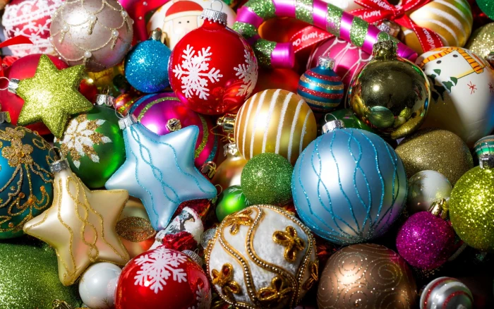 assorted bauble lot New Year snow Christmas ornaments decorations 2k