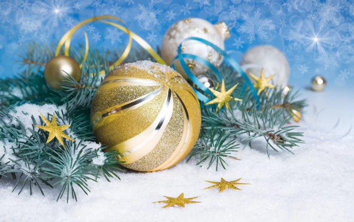 Christmas New Year ornaments leaves stars celebration 2k