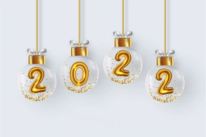balls background Christmas figures New year 2k 4k 5k