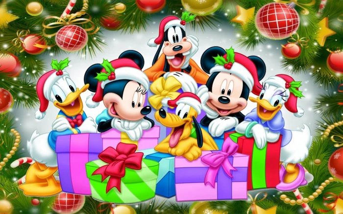 Merry Christmas Than Mickey And Friends Desktop Hd Wallpaper For Pc Tablet Mobile Download