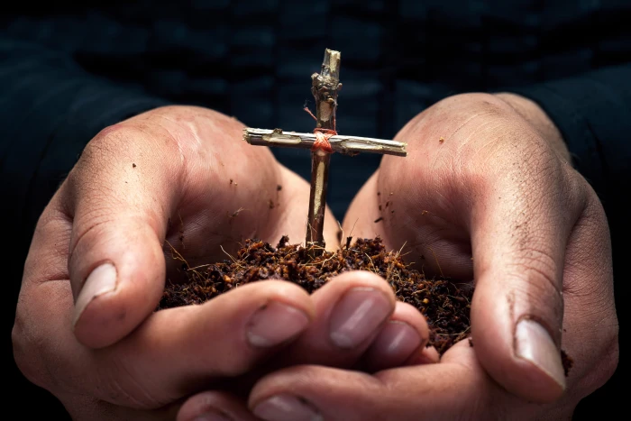 christian christianity jesus hands cross pray man faith 2k