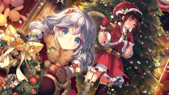 anime christmas xmas festival girl girls 94