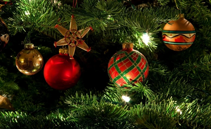 christmas decorations tree garland star holiday new year baubles