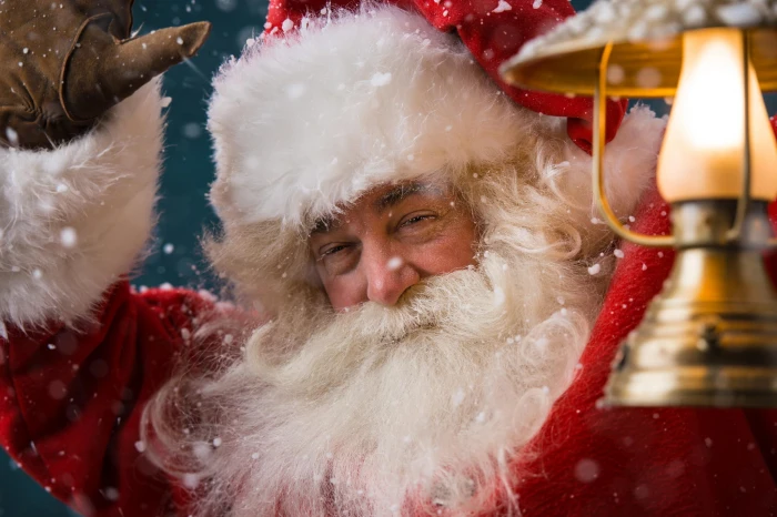 Santa Claus santa clause costume lantern fur beard Christmas 2k