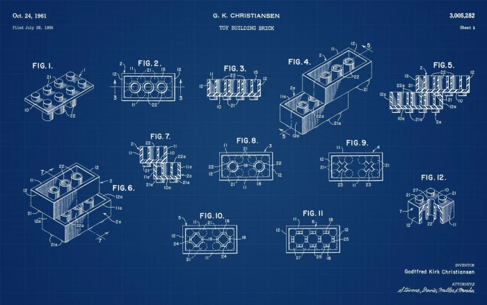 Lego cube illustration bricks infographics Danish numbers