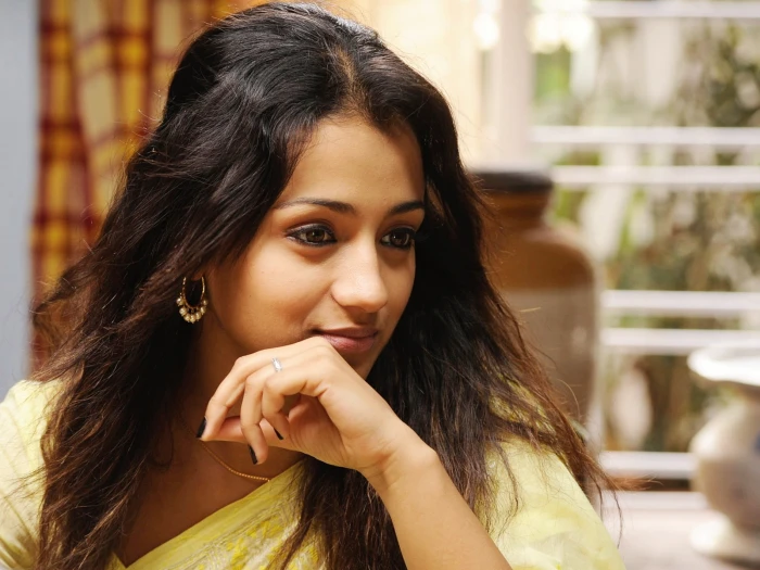 Actress Trisha portrait hair beauty long hairstyle