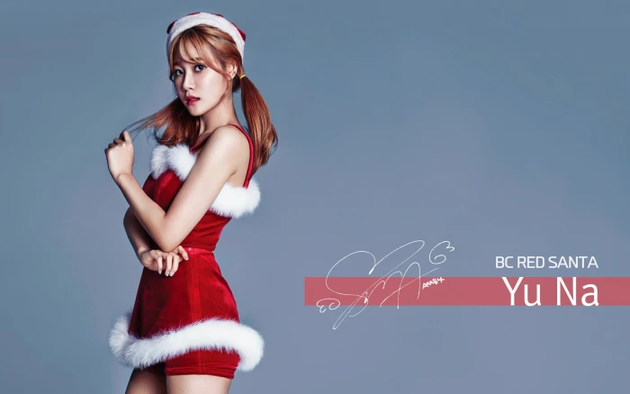 BC Red Santa Yu Na advertisement AOA Christmas K pop women