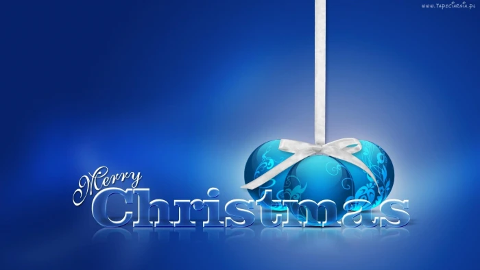 Merry Christmas Decoration blue beautiful and abstract