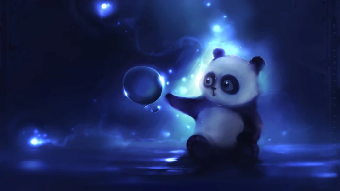 white and black panda wallpaper art apofiss night backgrounds