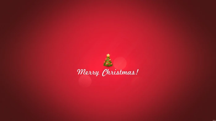 Merry Christmas Minimal christmas holidays red tree greeting