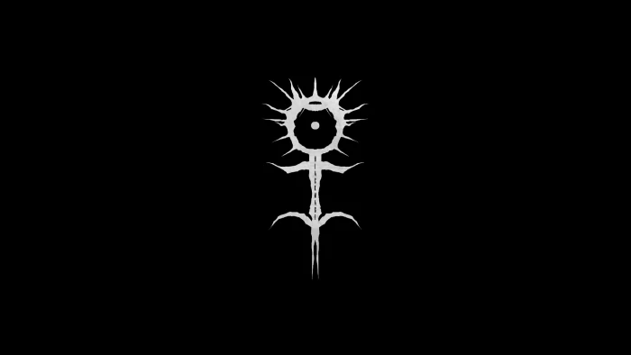 ghostemane logo copy space black background studio shot