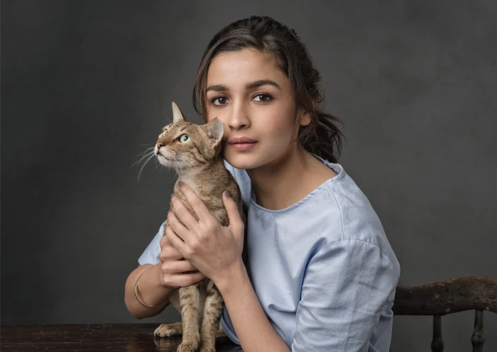 Actresses Alia Bhatt Brunette Cat English Girl Pet 2k