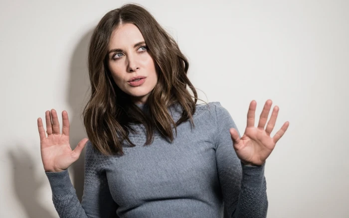 Actresses Alison Brie Blue Eyes Brunette