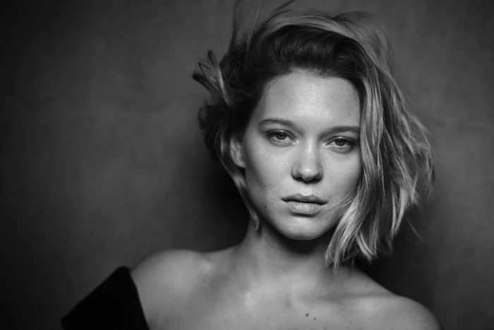 Actresses L a Seydoux Black amp; White Face