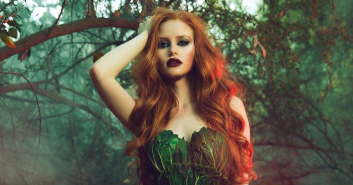 Actresses Madelaine Petsch Brown Eyes Lipstick Long Hair 2k