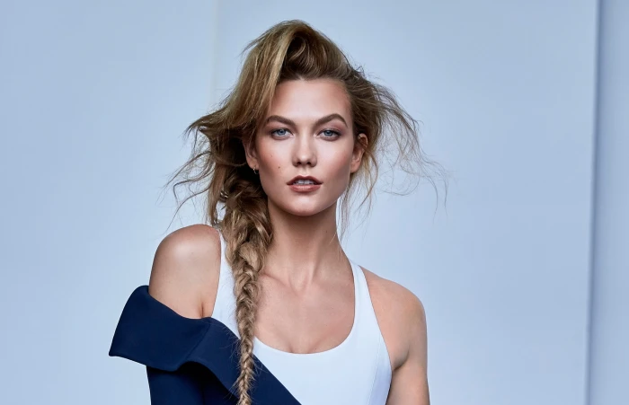 Models Karlie Kloss Actress Blonde Blue Eyes Braid 2k