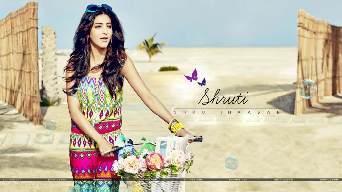 Shruti Hassan With Bicycle female celebrities bollywood actress