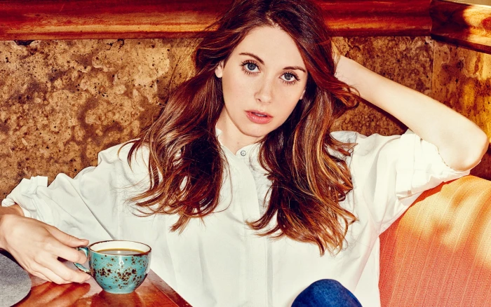 Alison Brie women's white blouse Hollywood Celebrities