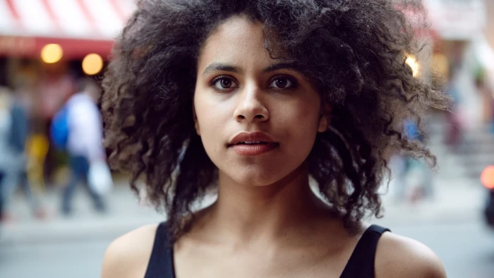 American actress Zazie Beetz portrait headshot hair 2k 4k 5k