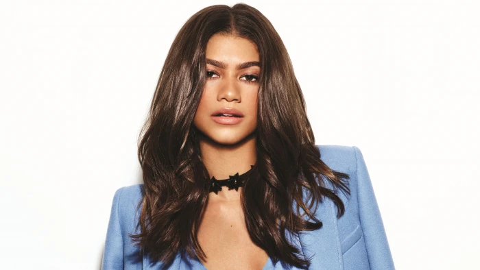 American actress Zendaya white background one person 2k 4k