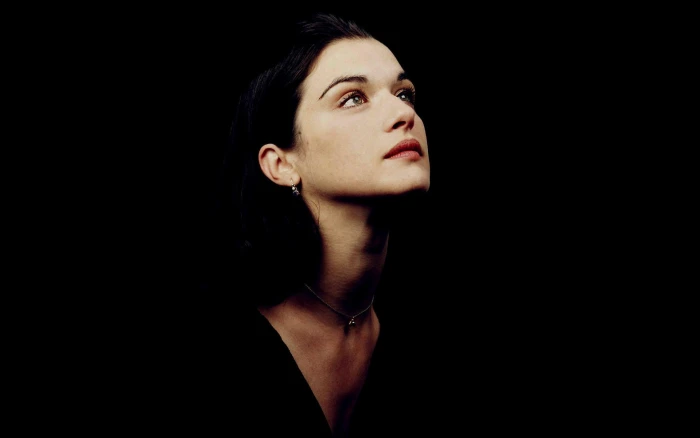 black brunette women face actress Rachel Weisz