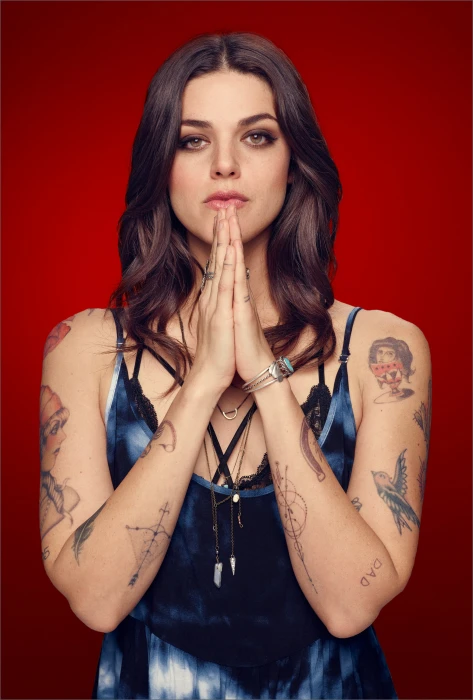 Callie Hernandez actress women simple background portrait 2k