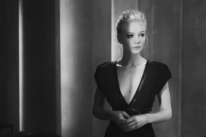 Carey Mulligan women blonde celebrity actress monochrome