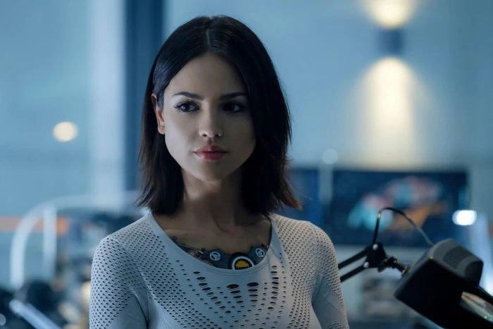 Eiza Gonzalez women actress brunette short hair dark